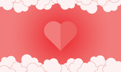 Vector love valentine background good for website, design, wallpaper, background, sosial media content, print, mockup