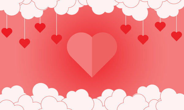 Vector love valentine background good for website, design, wallpaper, background, sosial media content, print, mockup