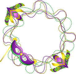mardi gras carnival cartoon illustration © Anna