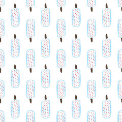 Seamless pattern. Children's drawings with wax crayons