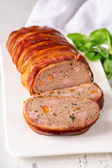 Bacon wrapped Meatloaf