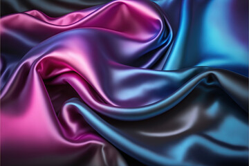 Dark blue purple pink silk satin. 
