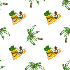 Seamless pattern. Children's drawings with wax crayons