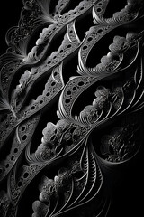 black and white fractal