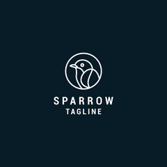 Sparrow design icon logo tempalte