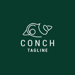 Conch logo design icon vector