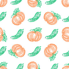 Seamless pattern. Children's drawings with wax crayons