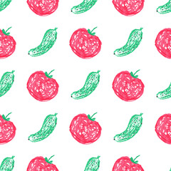 Seamless pattern. Children's drawings with wax crayons