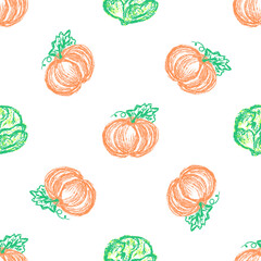 Seamless pattern. Children's drawings with wax crayons