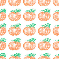 Seamless pattern. Children's drawings with wax crayons