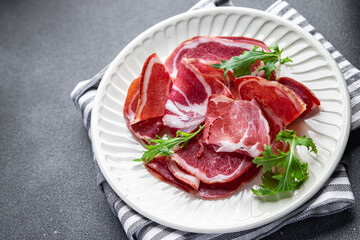 coppa cured meat delicious healthy meal food snack on the table copy space food background rustic top view