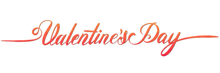 Valentines day text calligraphy