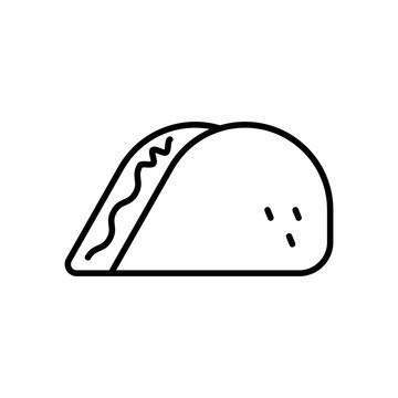 recommend clip art: taco icon. outline icon