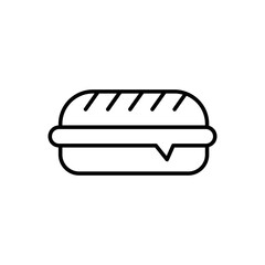 small hamburger icon. outline icon