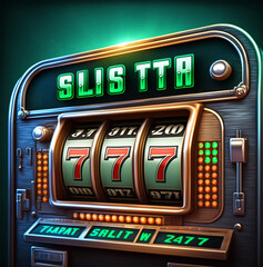 Casino slot machine with jackpot ,Generative AI
