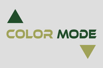 COLOR MODE text vector t-shirt design. Technology concept word design. Up and Down sign vector design.