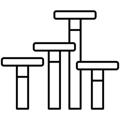 Lion dance poles icon, Lion dance related vector