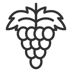 Bunch of grapes - icon, illustration on white background, outline style