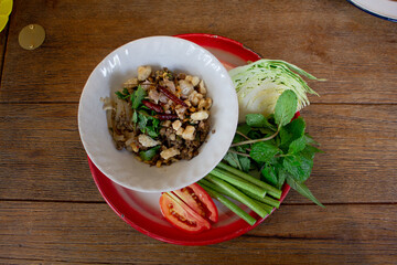 Larb, Spicy minced pork (Spicy Northern Thai Pork and herb)