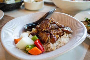 Pork Ribs with Sweet and Sour Sauce, Stir fried Pork Ribs.