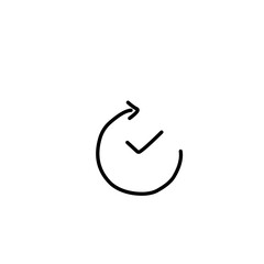 Time and clock vector linear icons