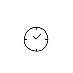 Time and clock vector linear icons