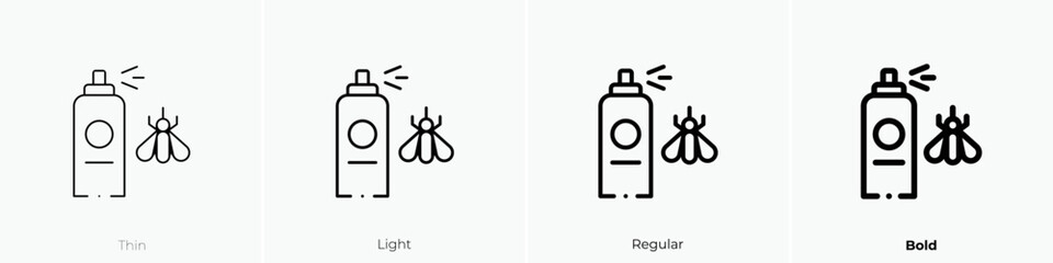 mosquito repellent icon. Thin, Light Regular And Bold style design isolated on white background