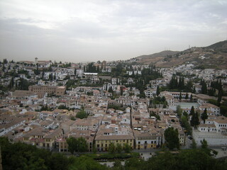 Fototapeta na wymiar The Albaicin district viewed from the Alhambra, Granada, Spain