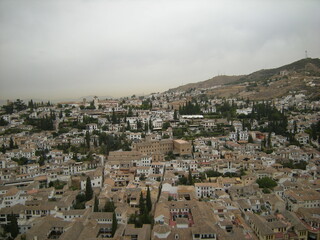 Obraz premium The Albaicin district viewed from the Alhambra, Granada, Spain
