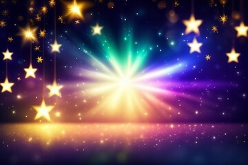 Fototapeta premium colorful Christmas stars with background