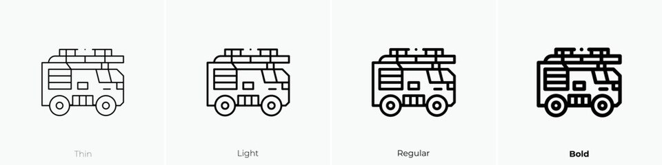 firefighter icon. Thin, Light Regular And Bold style design isolated on white background