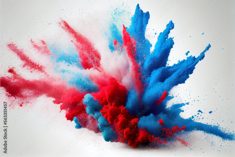 Poster abstract 3d color explosion background. ai generative