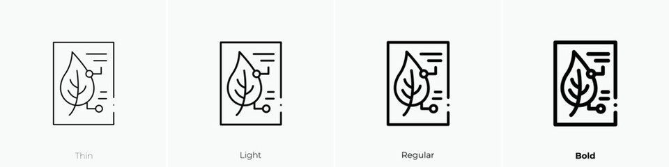 botany icon. Thin, Light Regular And Bold style design isolated on white background