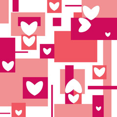 Valentine's Day. greeting card with heart. love. love. Valentine's Day banner. pink