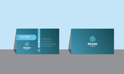 Modern business card template . Flat design vector abstract creative Professional business card. Modern presentation card. Visiting card for business  and personal use. Vector illustration design.