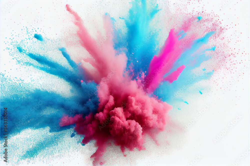 Poster abstract 3d color explosion background. ai generative