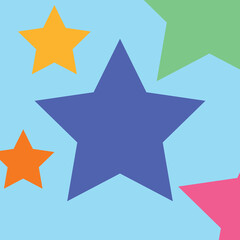 Fototapeta premium multicolor star shape pattern vector illustration