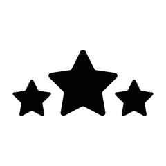 three 3 star icon symbol vector illustration 