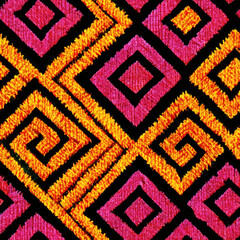 Oaxacan Seamless Pattern Tile - Generative AI