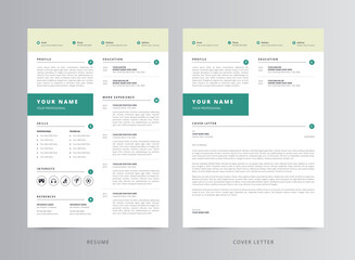 Resume Template, Professional Modern Resume Template, CV Template