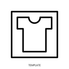 template icon. Line Art Style Design Isolated On White Background