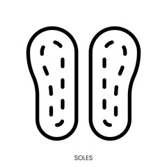 soles icon. Line Art Style Design Isolated On White Background