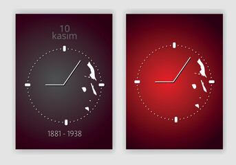 10 Kasım Atatürk. Saygı, özlem ve minnetle anıyoruz. Translation: November 10, we commemorate our ancestor with respect, gratitude