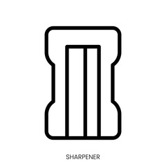 sharpener icon. Line Art Style Design Isolated On White Background