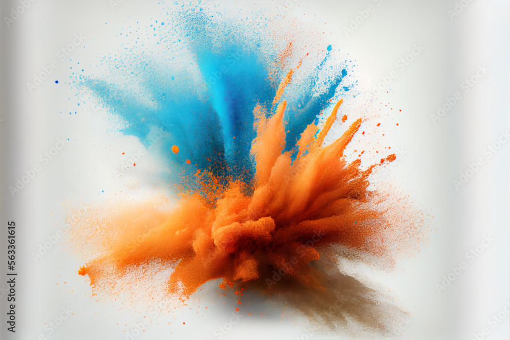 Poster abstract 3d color explosion background. ai generative