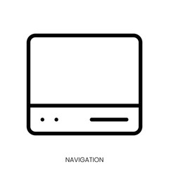 navigation icon. Line Art Style Design Isolated On White Background