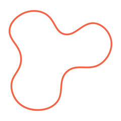 Abstract boho line blob shapes simple hand drawn.