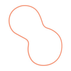 Abstract boho line blob shapes simple hand drawn.