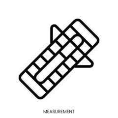 measurement icon. Line Art Style Design Isolated On White Background