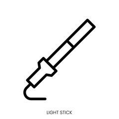 light stick icon. Line Art Style Design Isolated On White Background